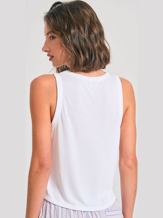 Women's Blouse Sleeveless White