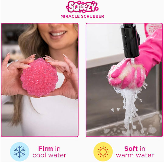 Pink Stuff Squeezy Wunder-Schrubber Doppelseitiger Weißer Schwamm