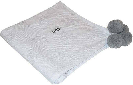 Ekokids Pătură Pepinieră Swaddling pături Bambus Albă 80x80cm