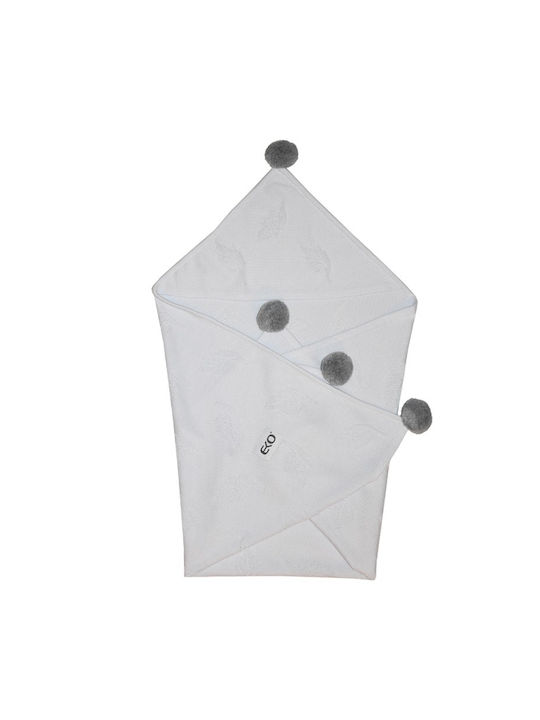 Ekokids Pătură Pepinieră Swaddling pături Bambus Albă 80x80cm