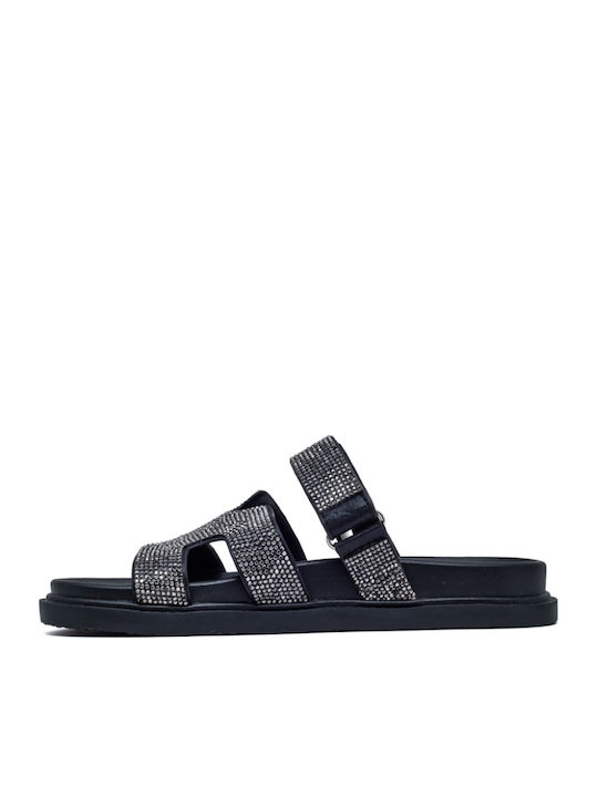 Women's Flat Sandals in Black Color