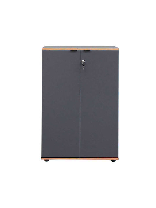 Cabinet De Birou Rio Din Lemn Cu Încuietoare Antracit 72x34x109cm