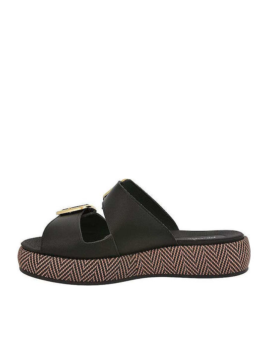 Flache Sandalen für Damen Anatomisch in Schwarz Farbe