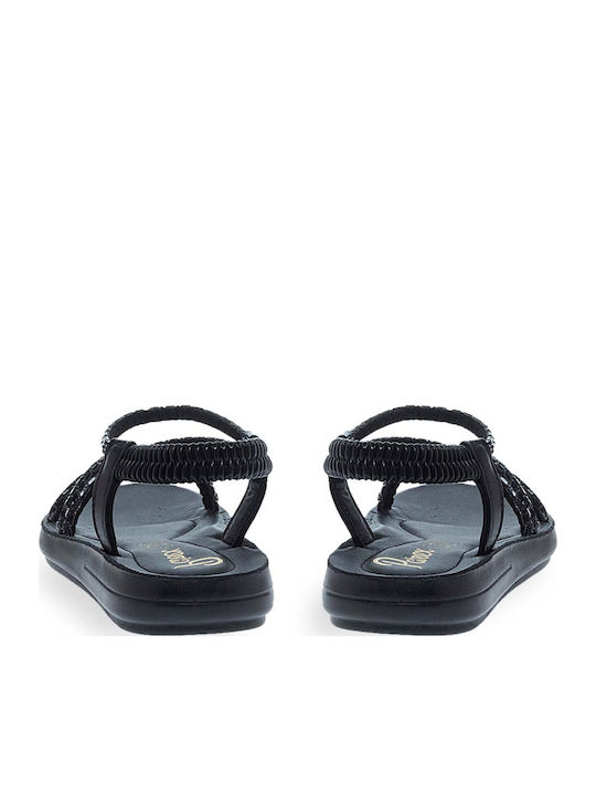Women's Flat Sandals in Black Color