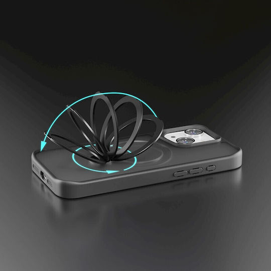 Etteri Umschlag Rückseite Silikon / Kunststoff Schwarz (iPhone 13)