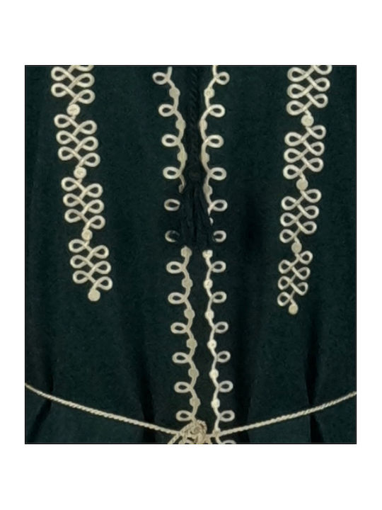 Rochie Midi Verde/Auriu
