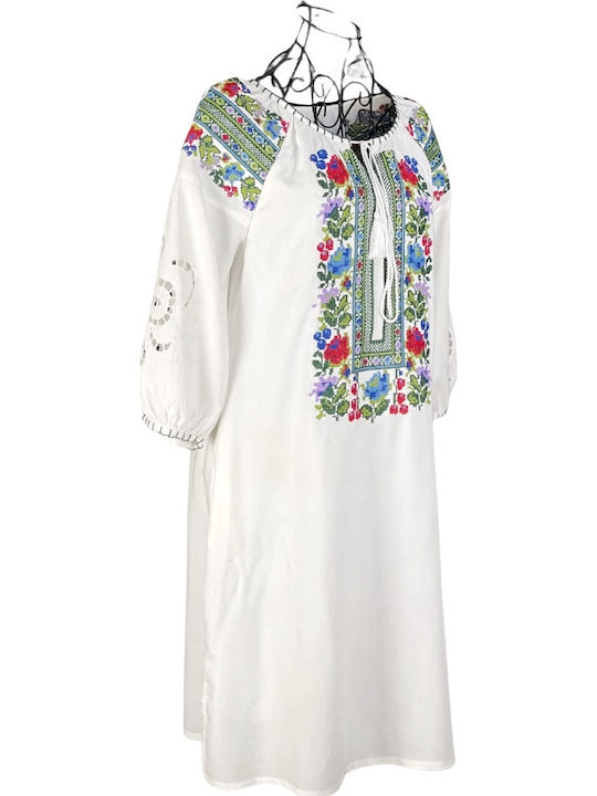 Rochie De Vară Midi Albă