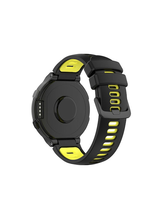 Best Accessories Silicone Strap Two-color Black Yellow Garmin Forerunner 220 230 235 620 630 735xt