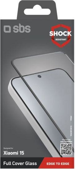 SBS Full Face Tempered Glass Μαύρο (Xiaomi 15)