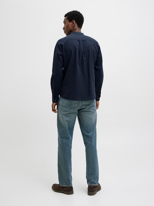 Langärmlig Baumwolle Hemd Navy Blazer, Blue