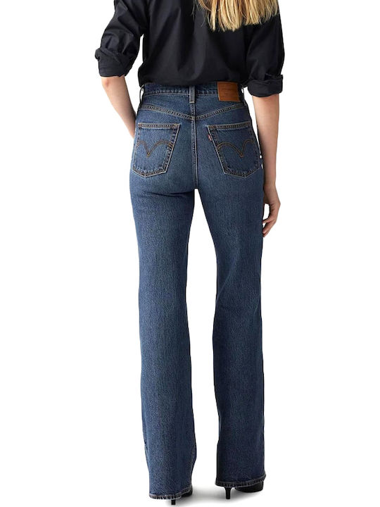 Ribcage High Waist Women's Jean Trousers Flared Blue