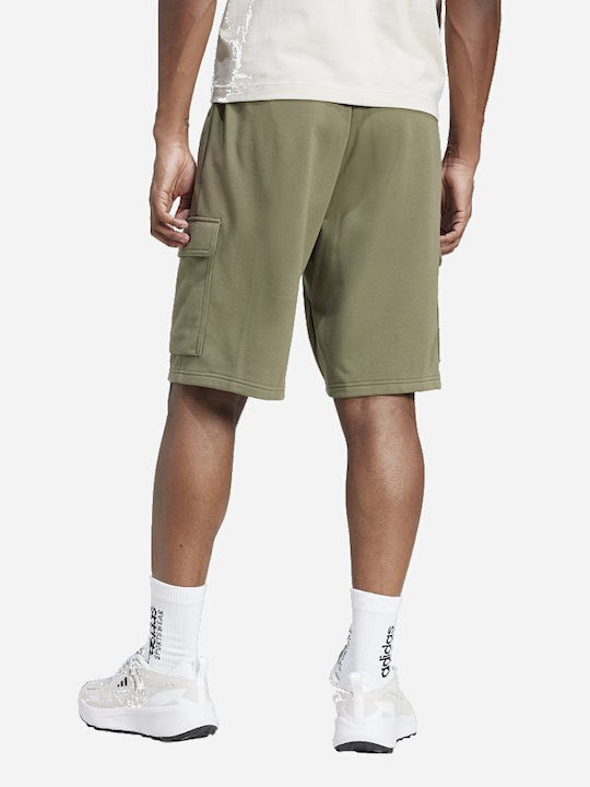 adidas Essentials Feel Cozy French Terry Cargo Ανδρική Βερμούδα Cargo Πράσινη