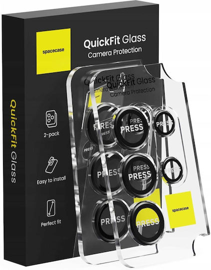 Spacecase Quickfit Προστασία Κάμερας Tempered Glass Μαύρο για το Samsung Galaxy S25 Ultra