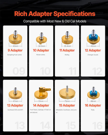 Vevor Brake Tool 17pcs for Bmw / Audi / Tesla / Lexus / Land Rover / Jaguar / Porsche
