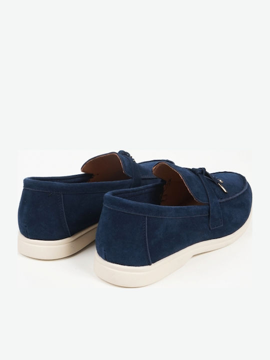Suede Ανδρικά Μοκασίνια σε Μπλε Χρώμα