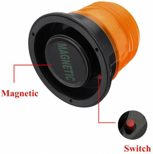 ACP Car Beacon LED 12V Waterproof 13cm with Orange Lighting