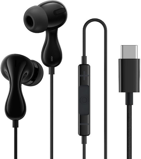 Baseus Encok Cz20 In-Ear Freisprecheinrichtung Kopfhörer mit Stecker USB-C Schwarz