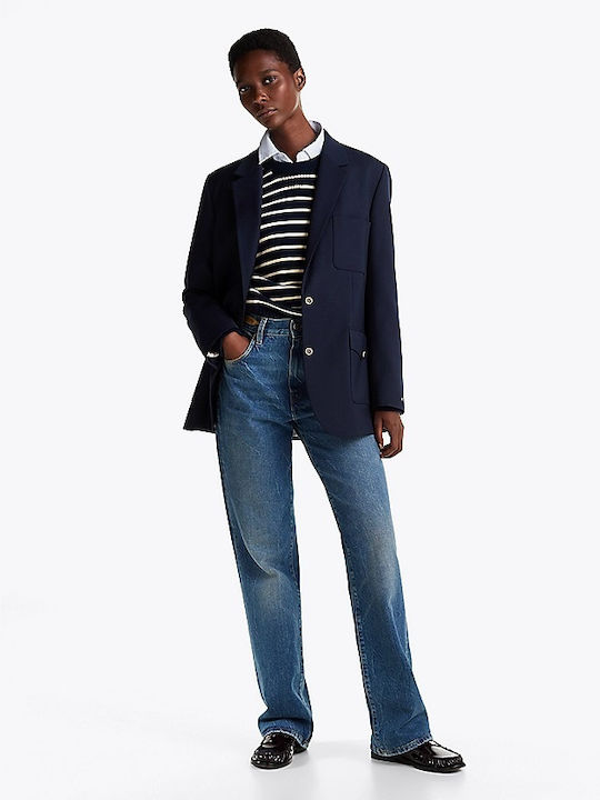 Tommy Hilfiger Γυναικείο Σακάκι Μπλε Tommy Hilfiger Γυναικείο Σακάκι Μπλε