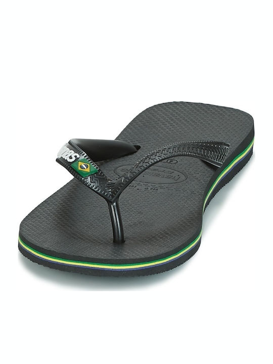 Brasil Logo Men's Flip Flops Black