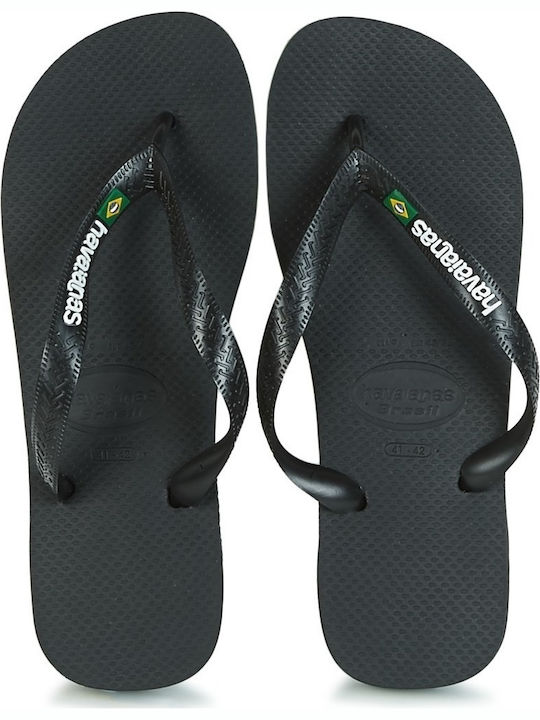 Brasil Logo Men's Flip Flops Black
