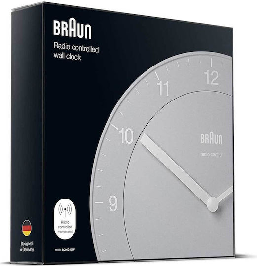 Braun Ceas De Perete Din Plastic Gri Ø20cm