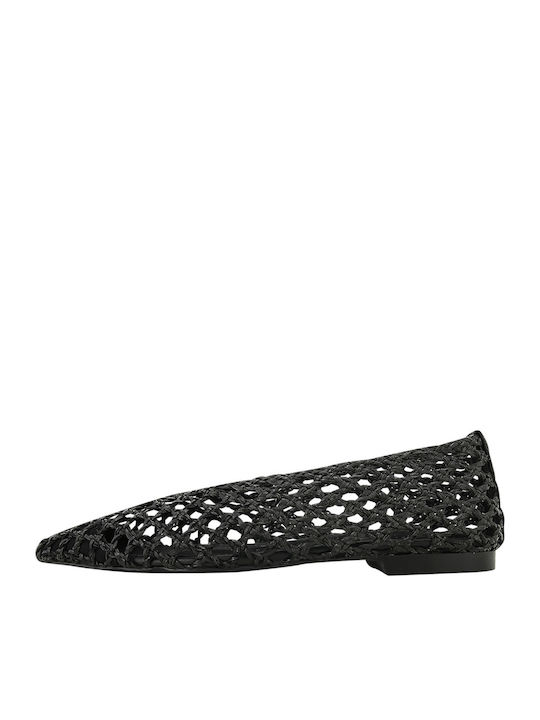 Leather Ballerinas Black