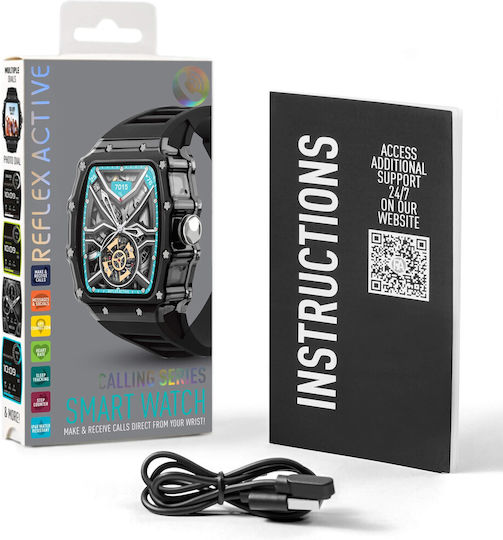 Ρολόι Reflex Smartwatch Μαύρο Λουράκι Σιλικόνης Ra51-2225