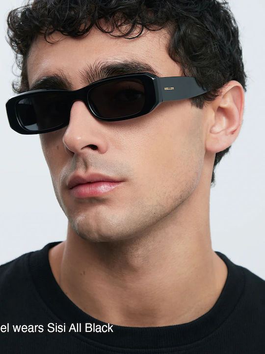 Meller Sisi Unisex Sunglasses with Brown Tartaruga Plastic Frame and Black Polarized Lens SIS-TIGCAR