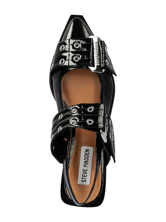 Grand Aves Sandals from Patent Leather Black