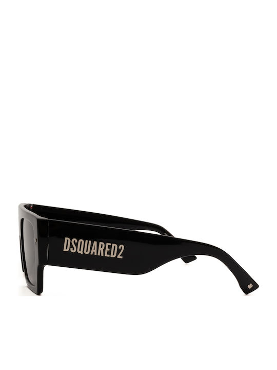 Dsquared2 Men's Sunglasses with Black Plastic Frame and Black Lens