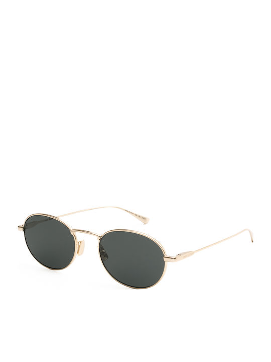 Ysl Unisex Sunglasses with Gold Metal Frame and Black Lens SL 799 003