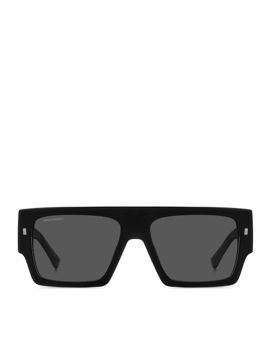 Dsquared2 Men's Sunglasses with Black Plastic Frame and Black Lens