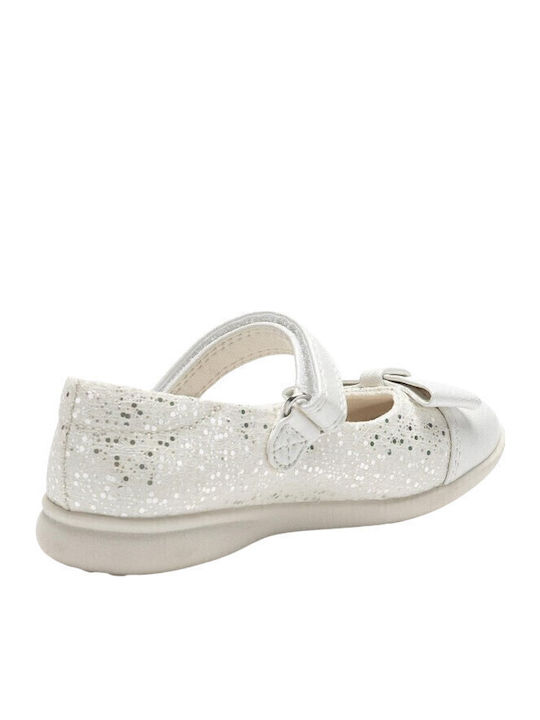 Kids Ballerinas with Hoop & Loop Closure White