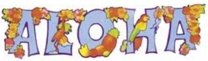 Clown Republic Aloha Garland for Party Decorations