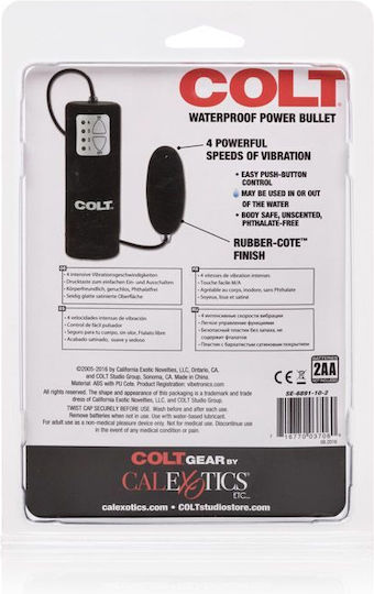 Colt Waterproof Power Bullet Mini Δονητής Bullet 5.75cm Black