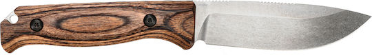 Benchmade Saddle Mountain Skinner Μαχαίρι Καφέ σε Δερμάτινη Θήκη
