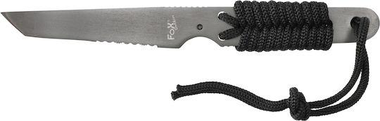 MFH Action I Tanto Blade / Wrap Handle Knife Survival Black in Sheath