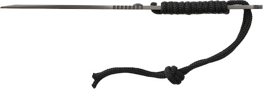 MFH Action I Tanto Blade / Wrap Handle Knife Survival Black in Sheath