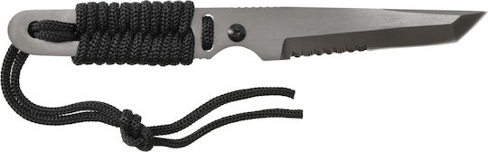 MFH Action I Tanto Blade / Wrap Handle Knife Survival Black in Sheath