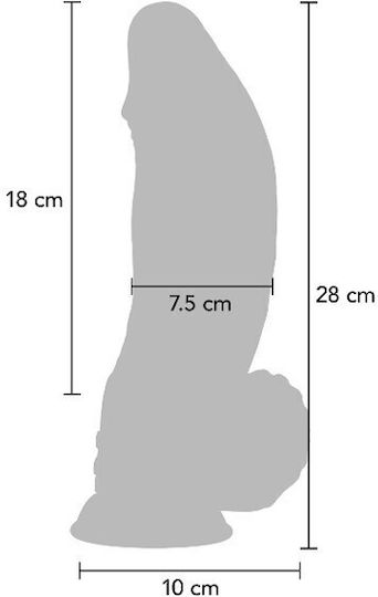 Hidden Desire Analdildo mit Vibration Schwarz 28cm