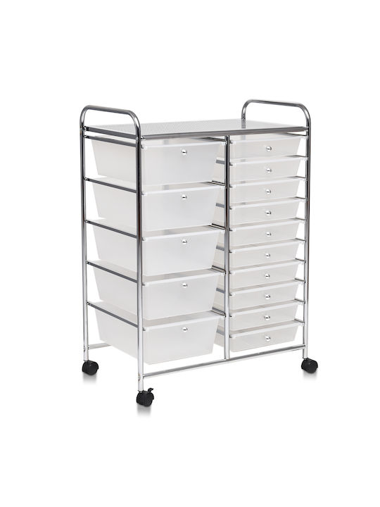 Drawers Storage Made of Metal & Plastic L63xW37xH87cm