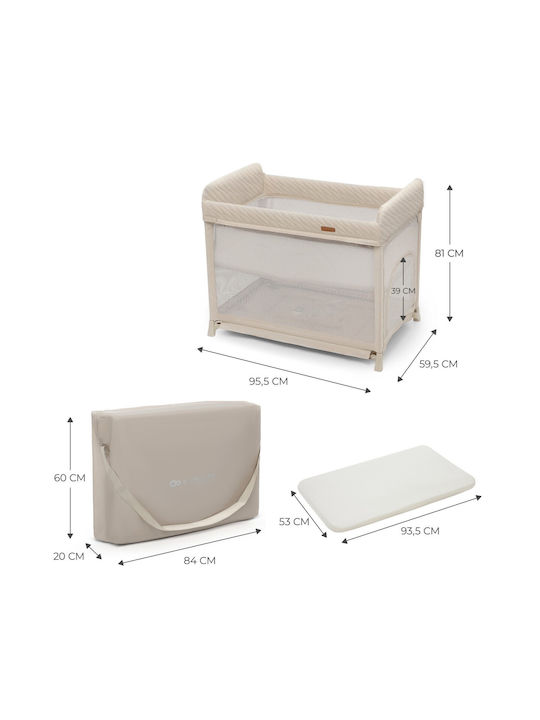 Kinderkraft Moon Dream Playpen 2 Levels with Mattress Beige