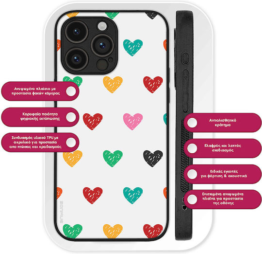 Θήκη Sonique Heart Series Oppo Reno10 5g Λευκό 02