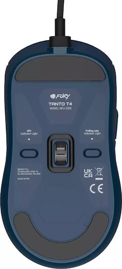 Fury Tanto T4 Gaming Ποντίκι 12000 DPI Μπλε
