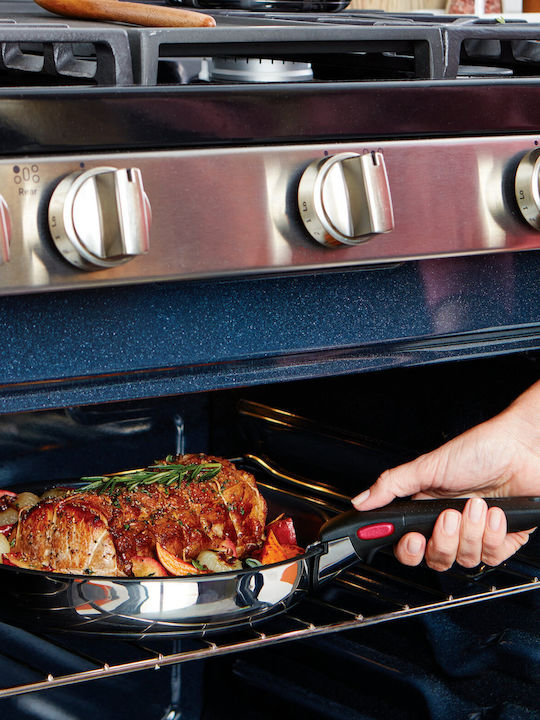 Tefal Ingenio Cook Eat Σετ Τηγάνια από Ανοξείδωτο Ατσάλι Silver με Αντικολλητική Επίστρωση 2τμχ