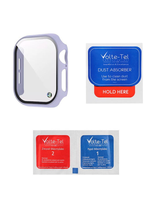 Volte-Tel Edge Cover with Key Plastikhülle in Lila Farbe für Apple Watch 10 46 mm