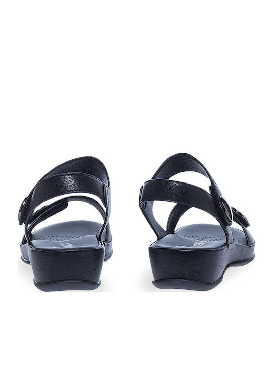 Women's Flat Sandals Anatomic in Black Color
