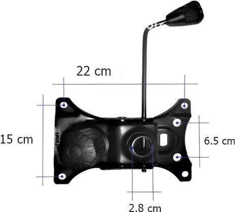 Mecanism Pentru Scaun De Birou Metalic 22x15cm Negru