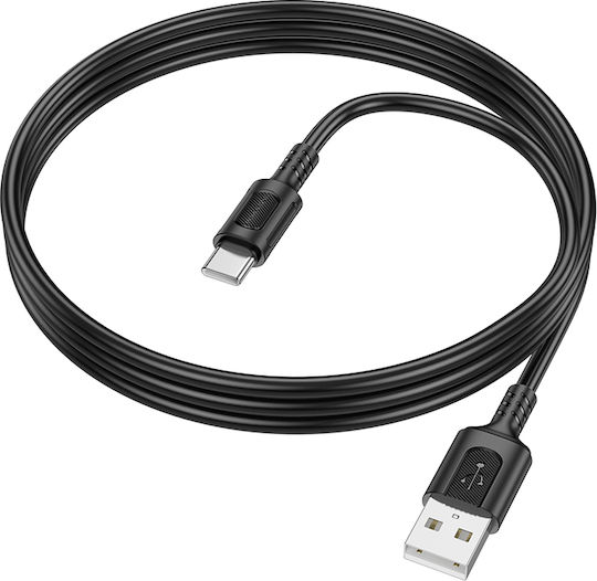 Borofone USB 2.0 Cable USB-C male - USB-A 20W Black 1m