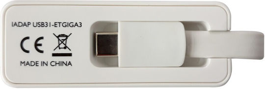 Techly IADAP USB31-ETGIGA3 Αντάπτορας Δικτύου USB-C με Ενσύρματη Σύνδεση Gigabit Ethernet